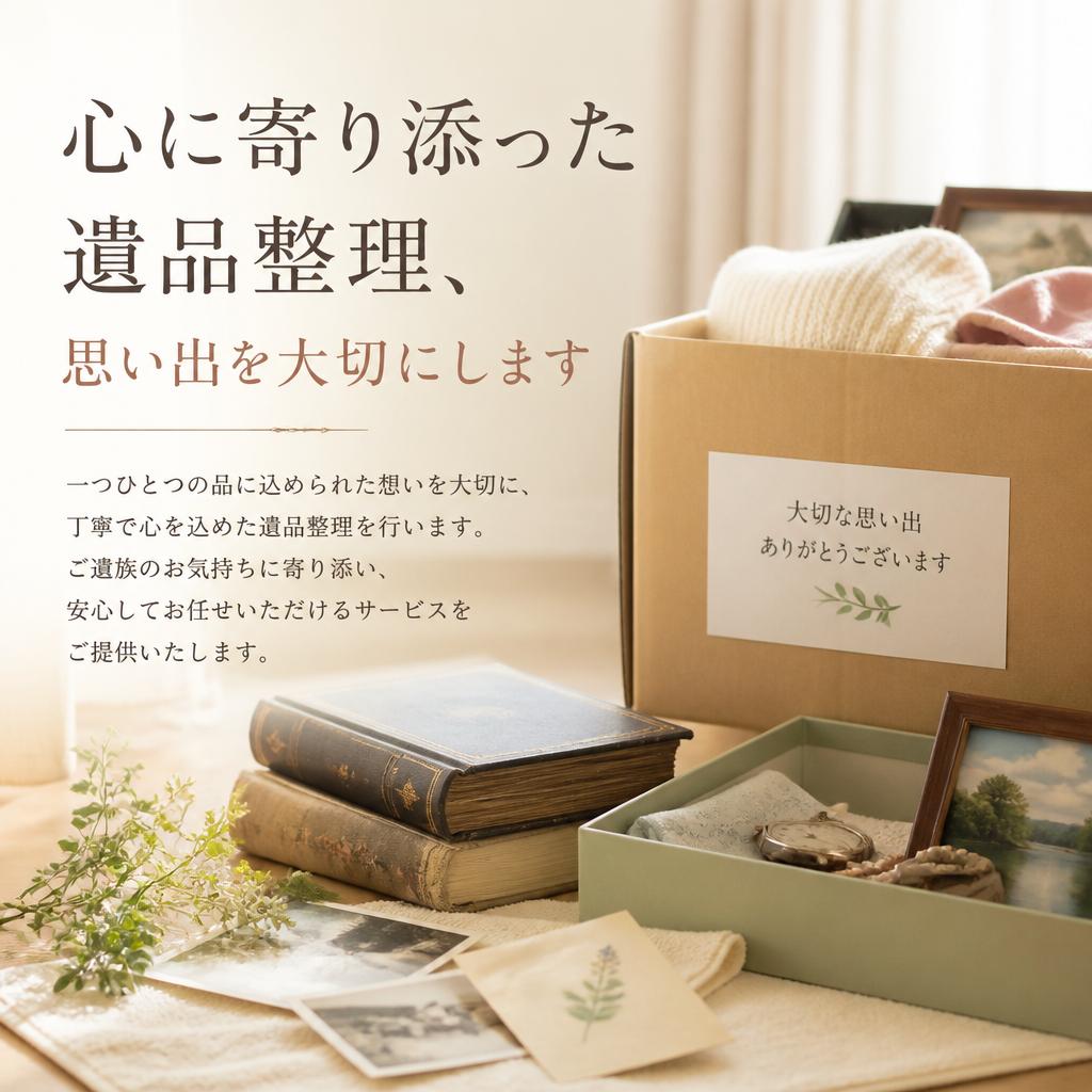 心に寄り添った遺品整理、思い出を大切にします