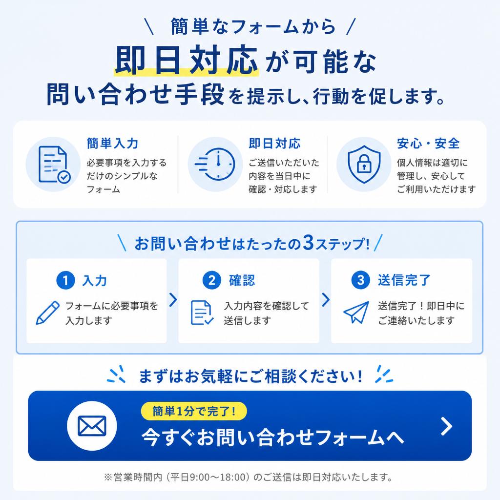 7. CONTACT - まずは無料相談を！