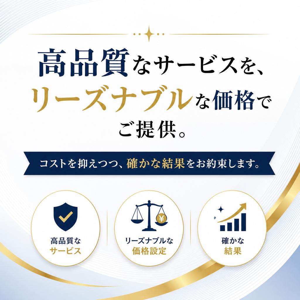 手頃な価格で提供！