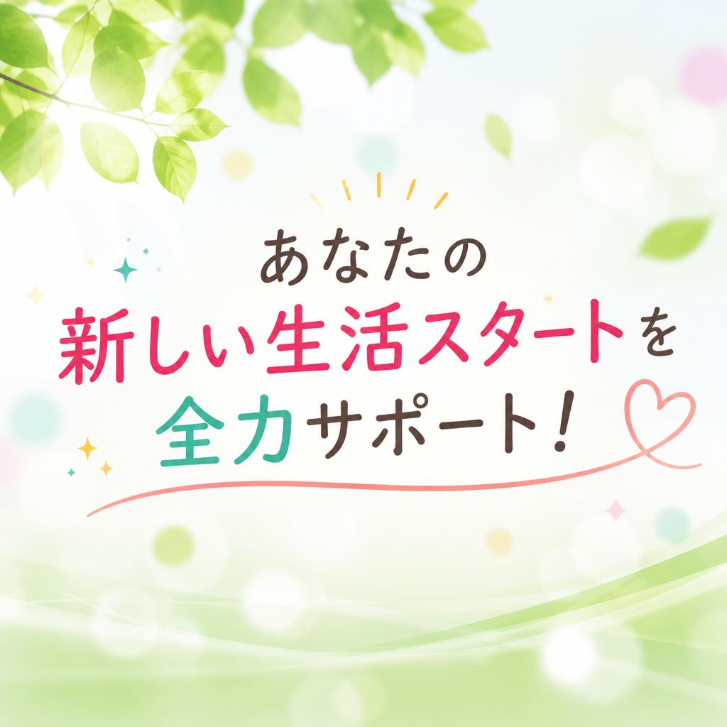 あなたの新しい生活スタートを全力サポート！