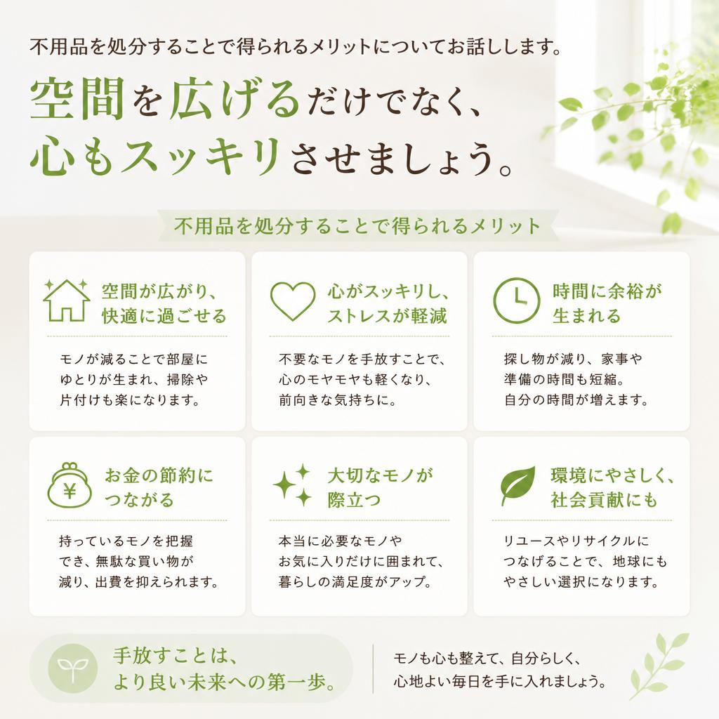 不用品処分のメリット