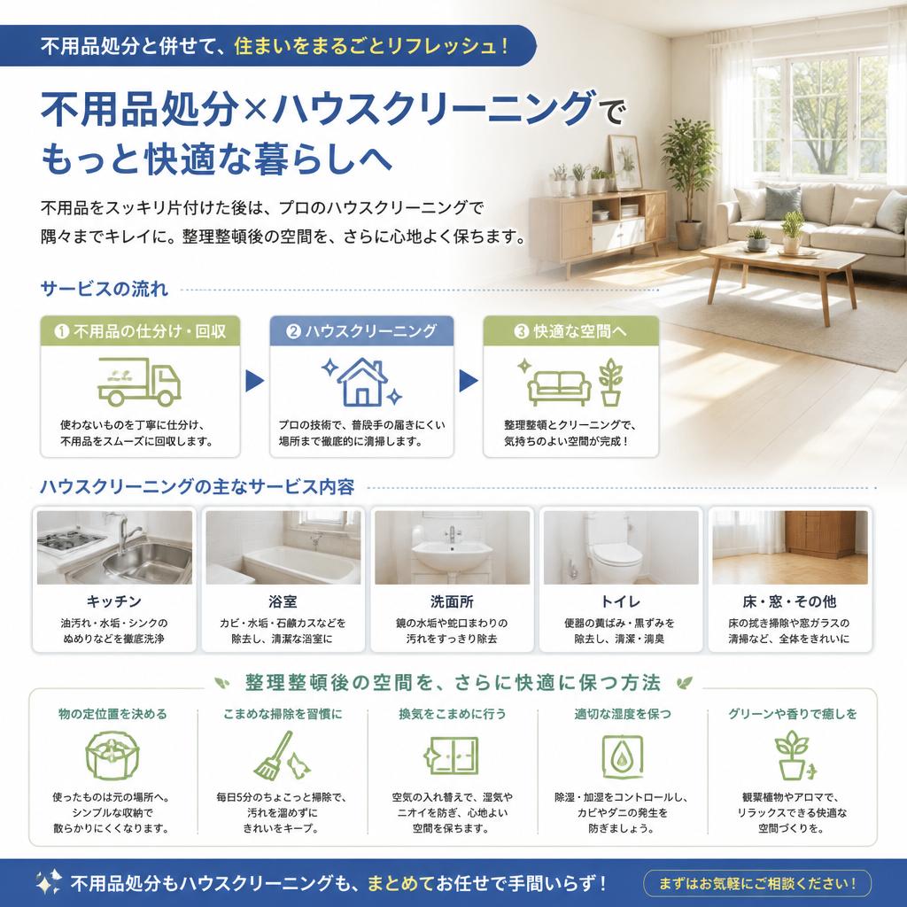 クリーニングサービスの併用でより快適に