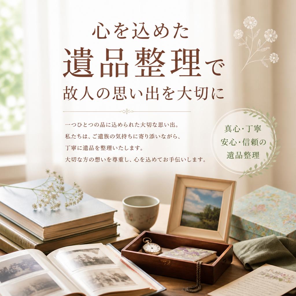 心を込めた遺品整理で故人の思い出を大切に