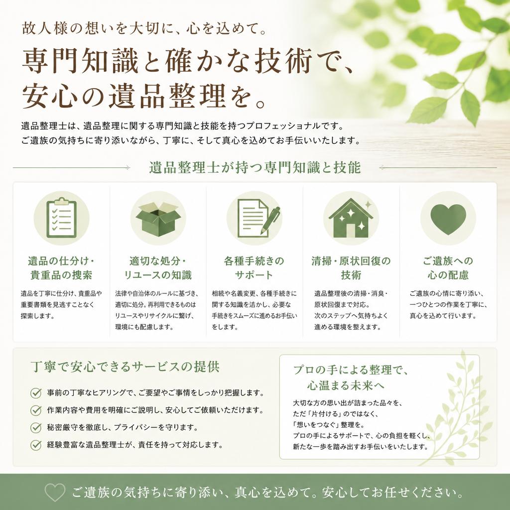 遺品整理士の専門性