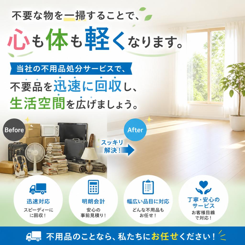 不用品処分でスッキリ