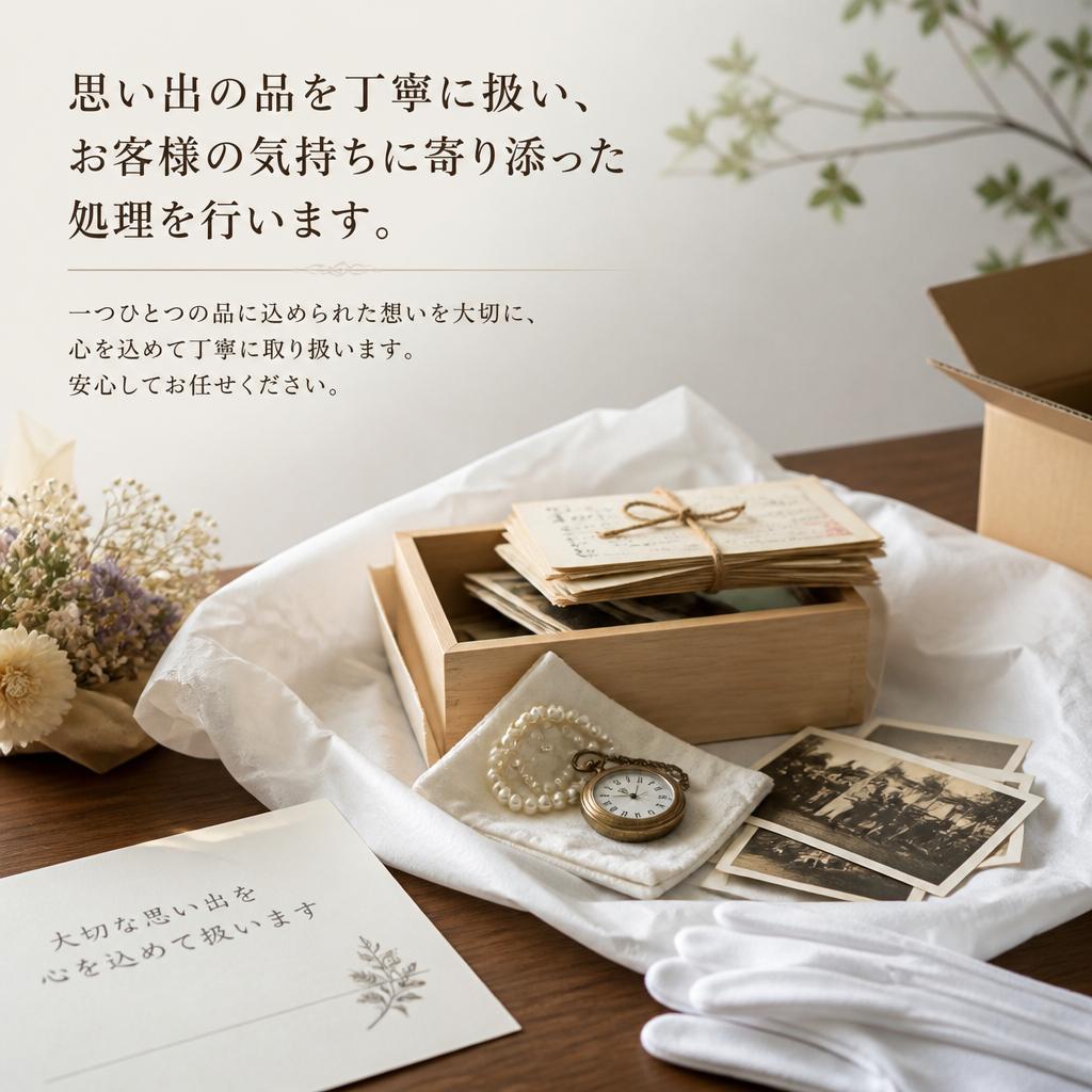 思い出の品を大切に処理