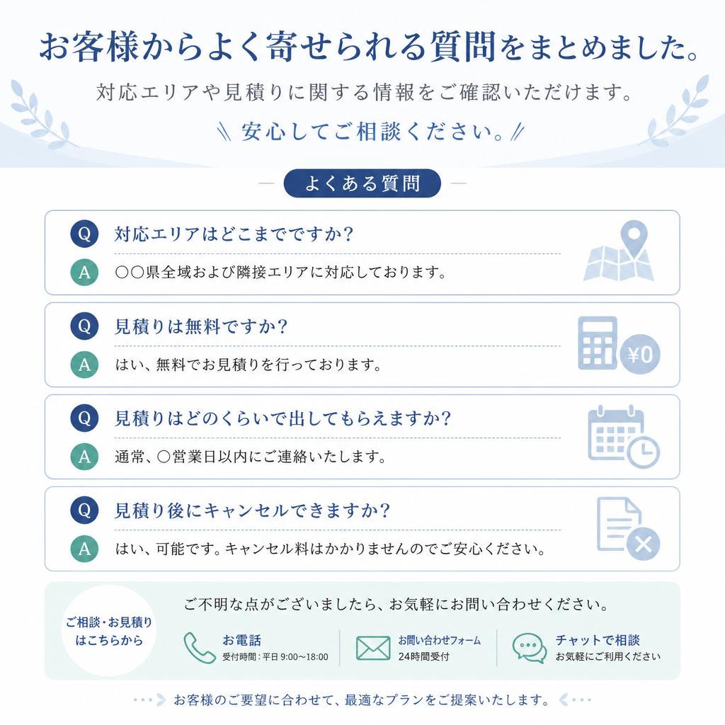 よくある質問 - あなたの疑問にお答え