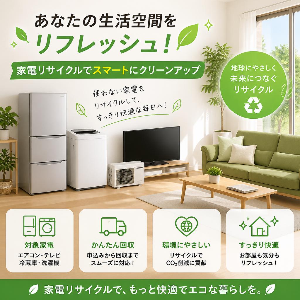 あなたの生活空間をリフレッシュ！家電リサイクルでスマートにクリーンアップ