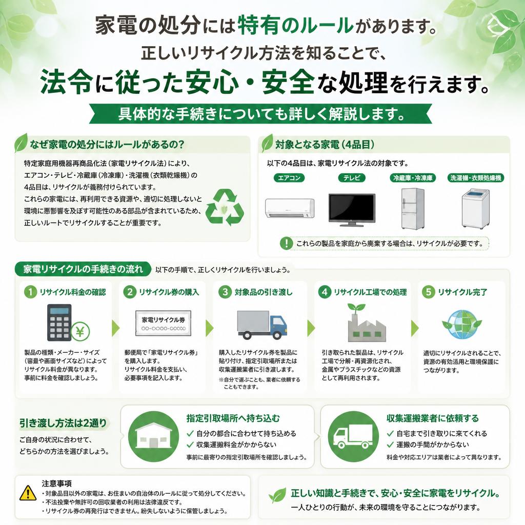 家電の適切な処分方法