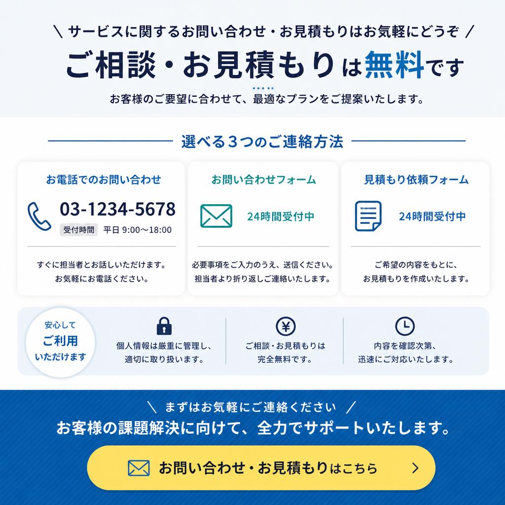 今すぐお問い合わせを!