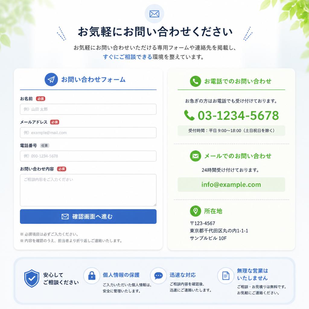 7. お問い合わせ・お見積りのご案内