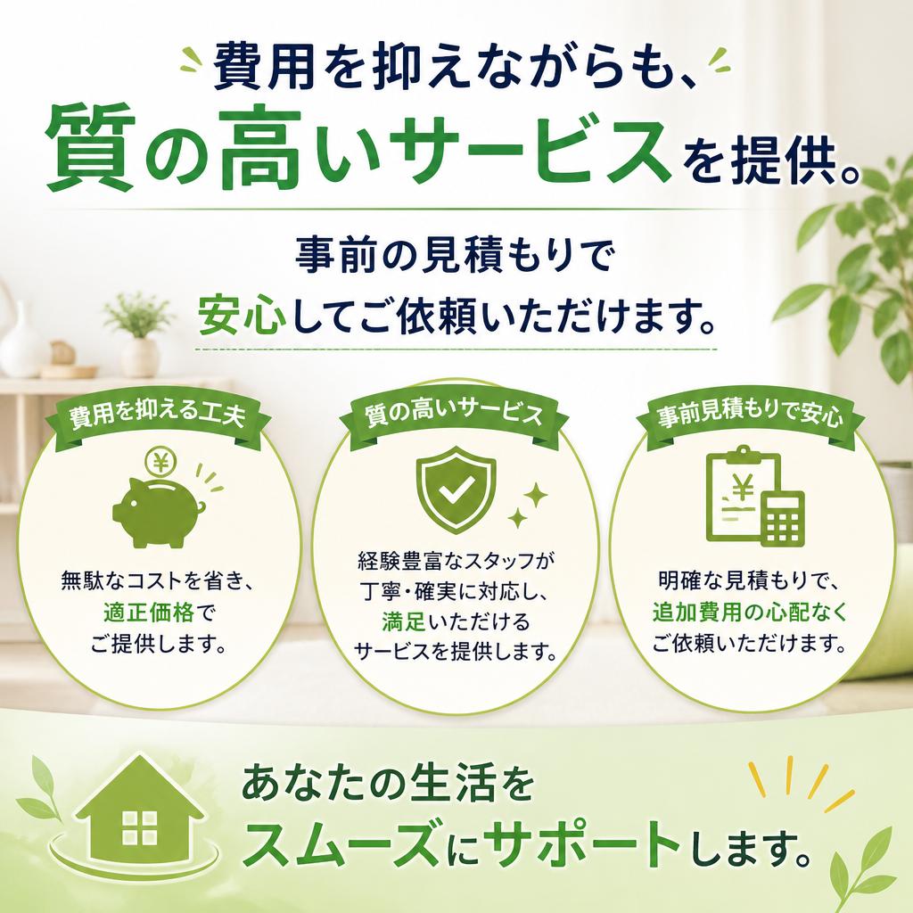 安価で高品質なサービス