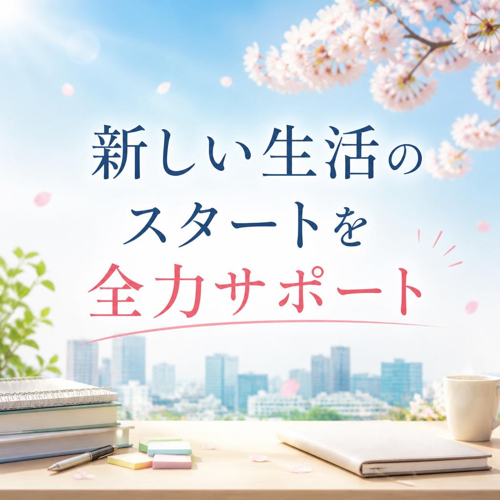 新しい生活のスタートを全力サポート
