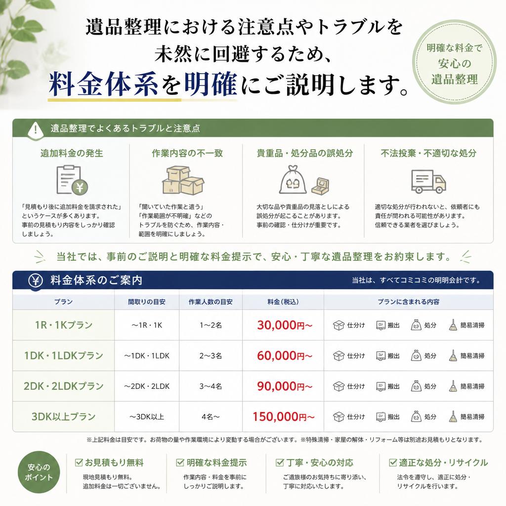 4. 注意点と透明な料金体系