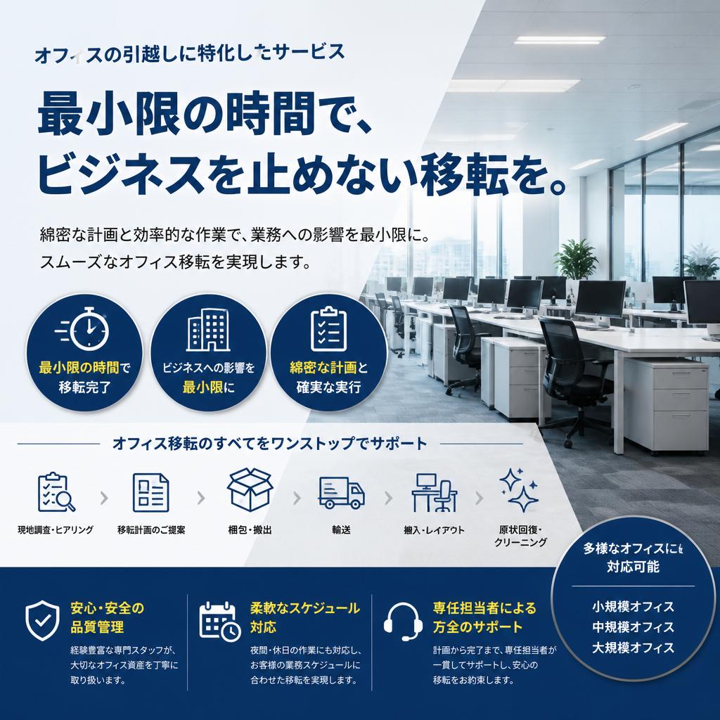 オフィス移転もスムーズに