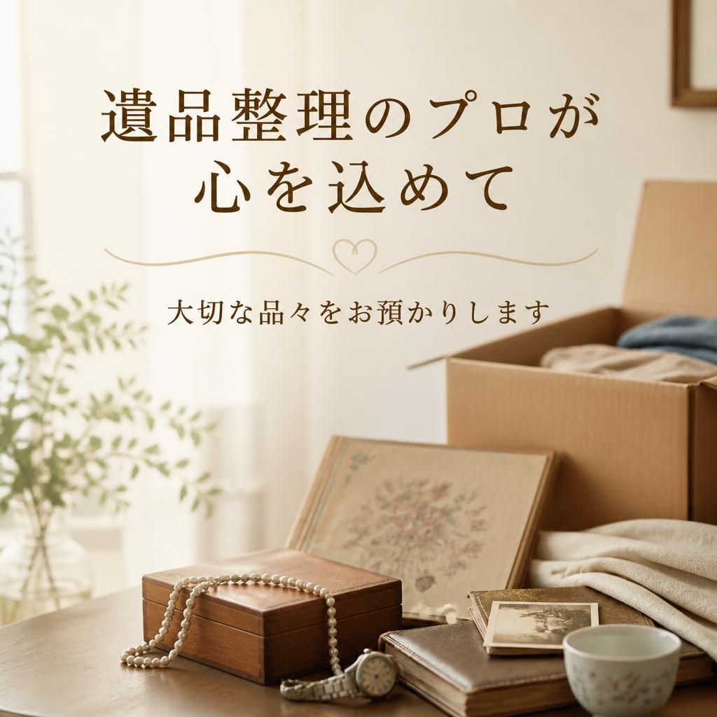 遺品整理のプロが心を込めて大切な品々をお預かりします