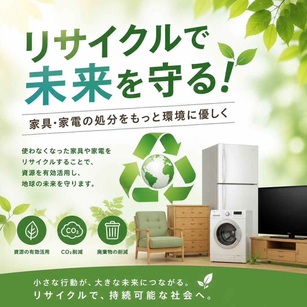 リサイクルで未来を守る！家具・家電の処分をもっと環境に優しく