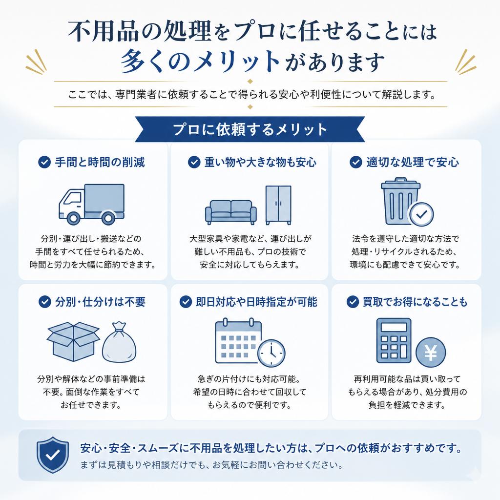 廃棄物処理の専門業者に依頼するメリット