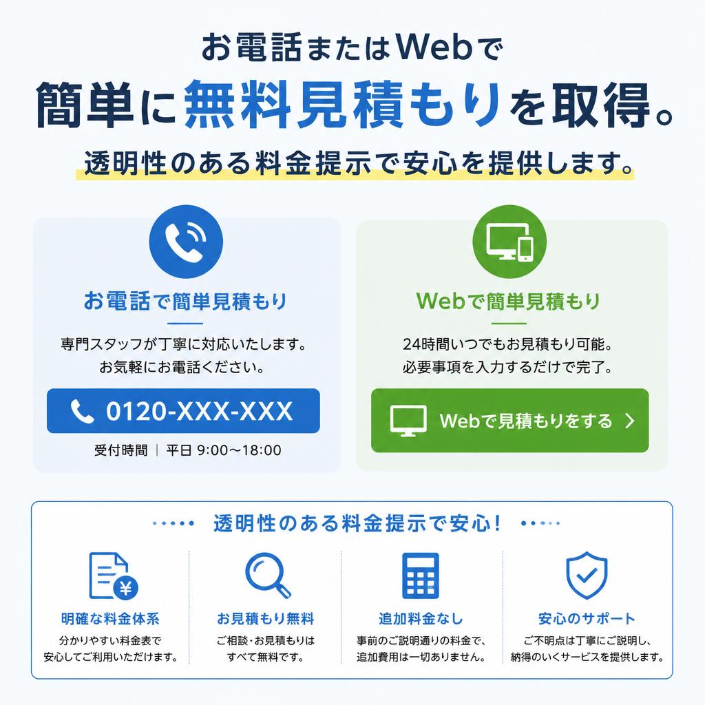 迅速・無料見積もり