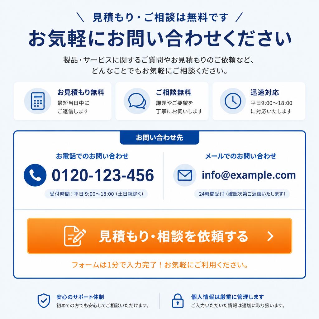 今すぐお問い合わせを！