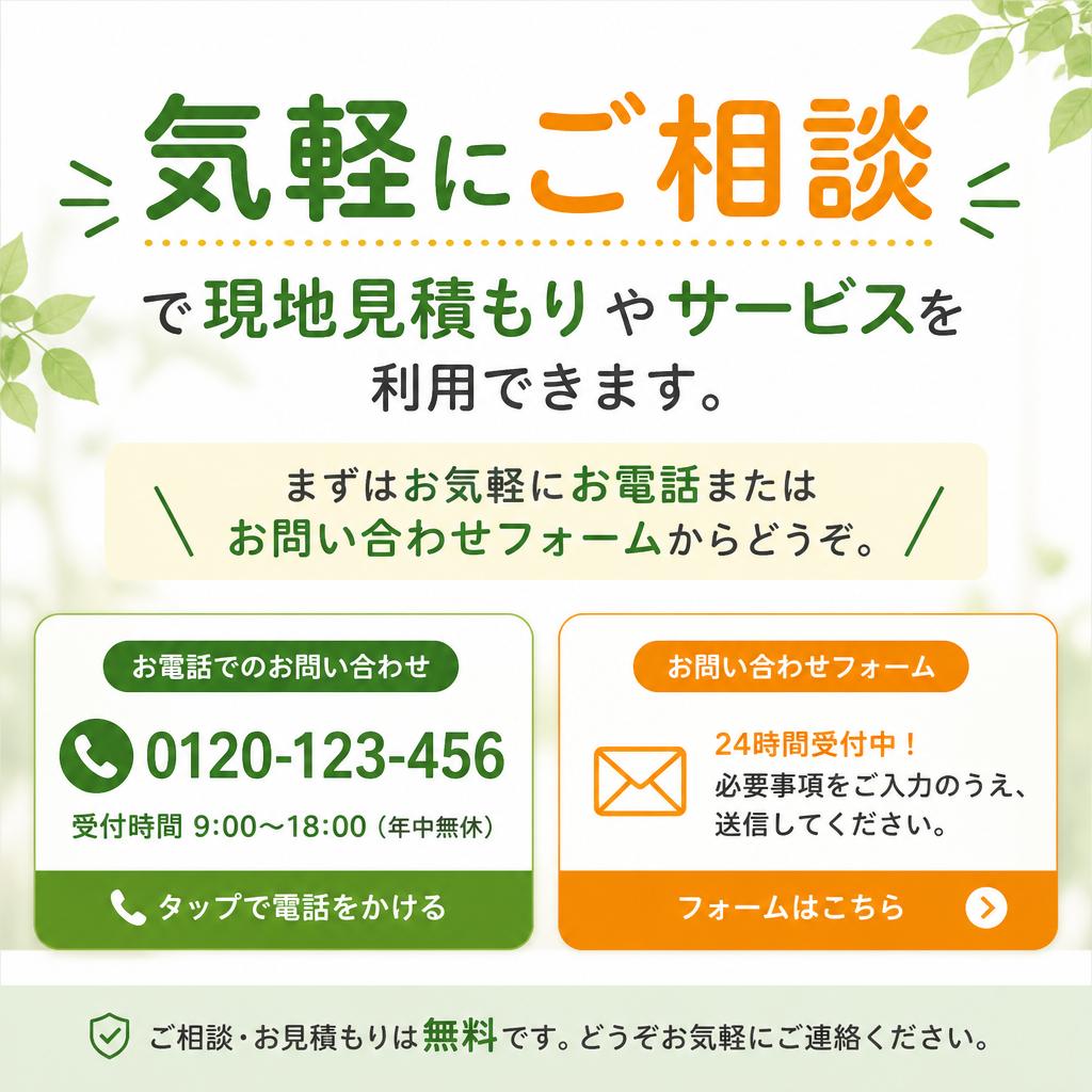 お問い合わせは簡単！