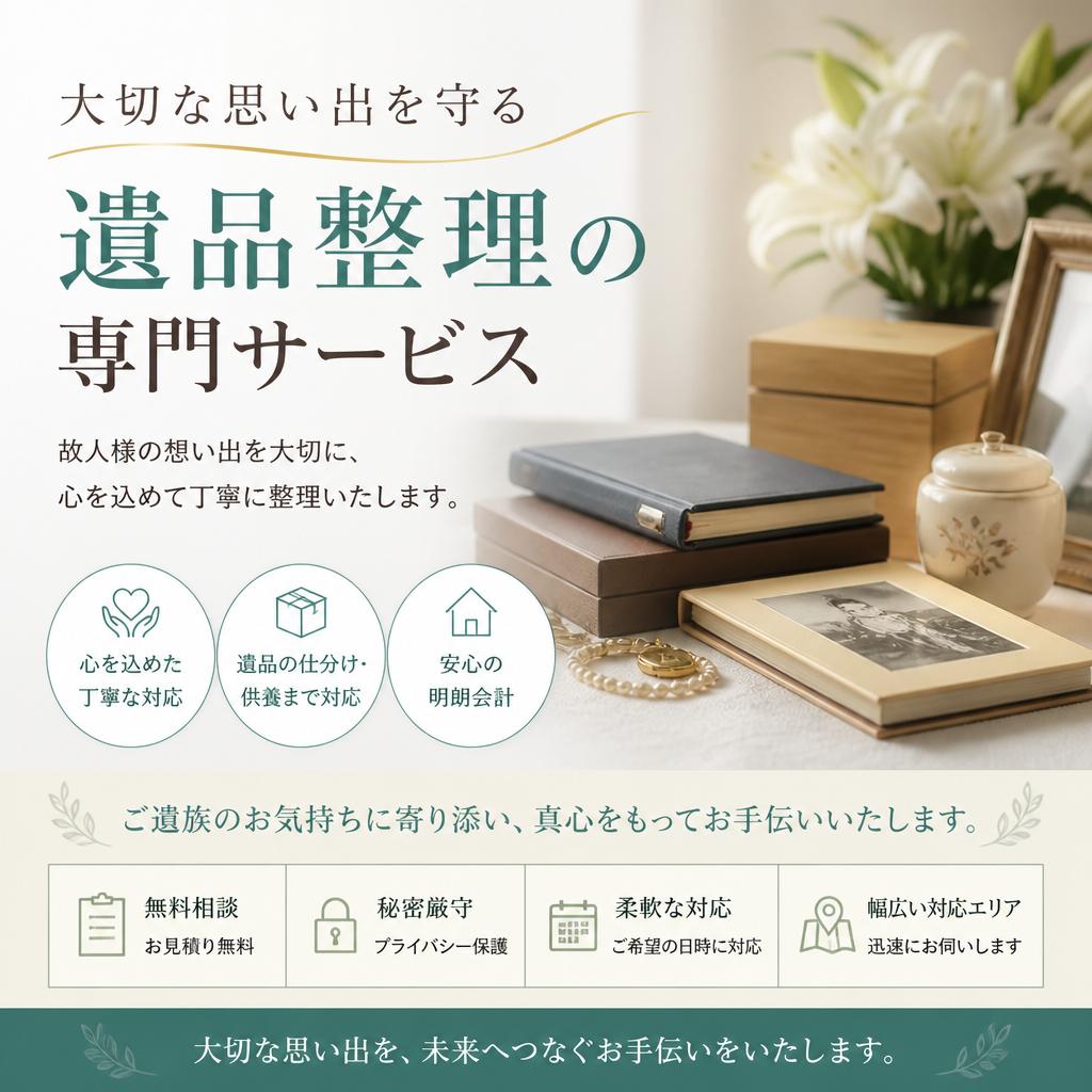 大切な思い出を守る、遺品整理の専門サービス