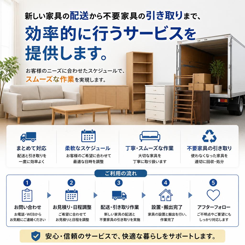 効率的な家具配送サービス