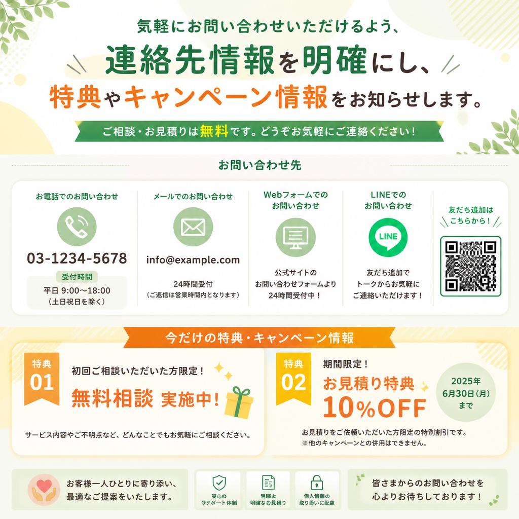 今すぐお問い合わせを！