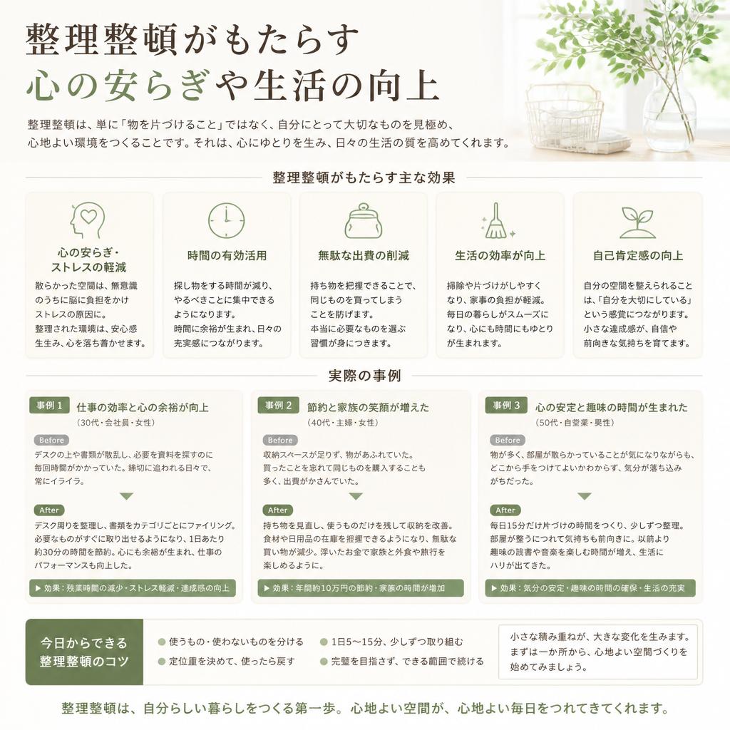 整理整頓の大切さ