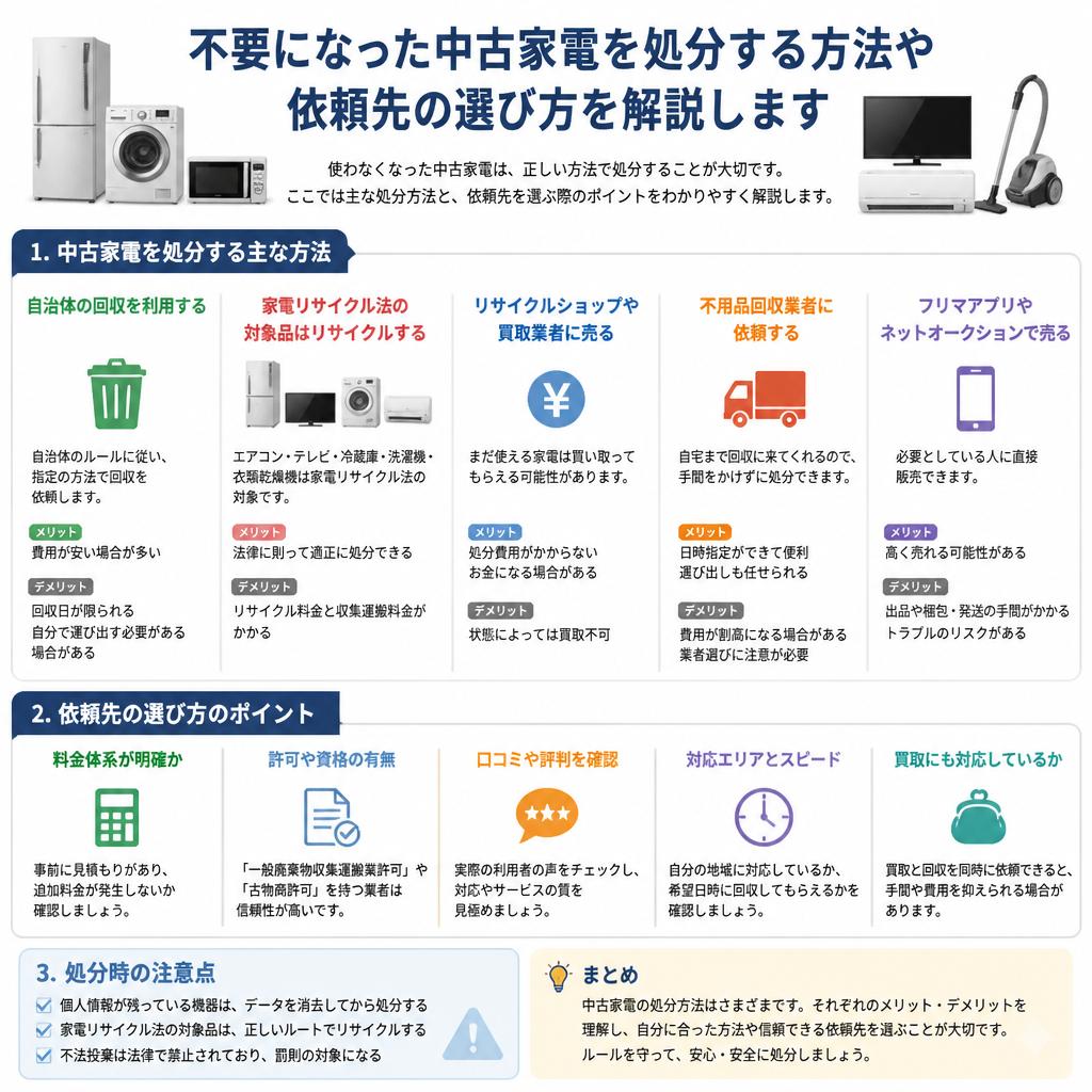 5. 中古家電を引き取ってもらう方法