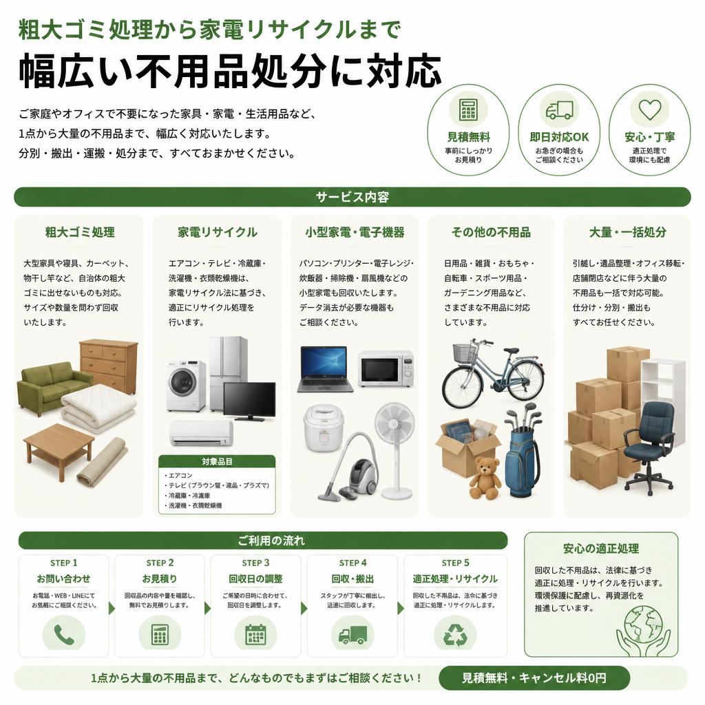 2. 不用品処分を徹底サポート