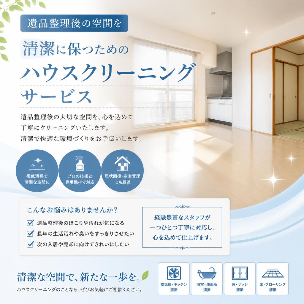 ハウスクリーニングの併用