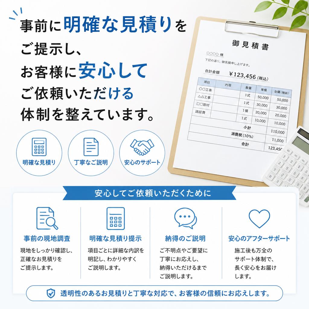 明確・安心の見積り