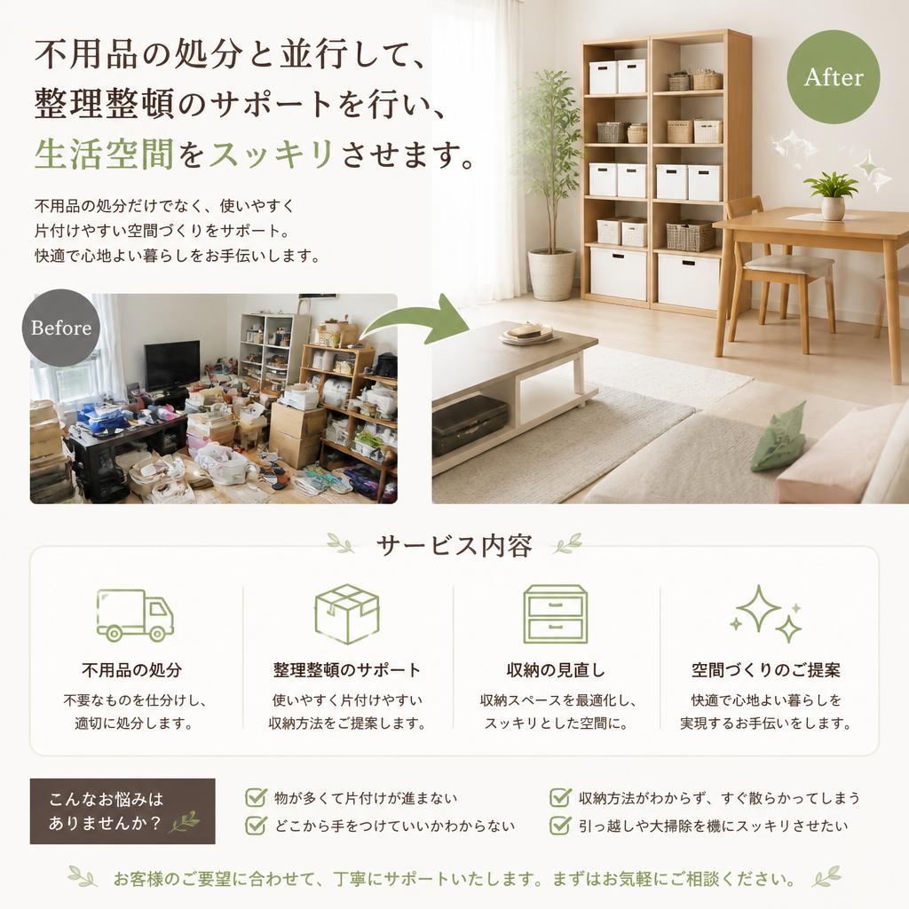 不用品処分と整理整頓