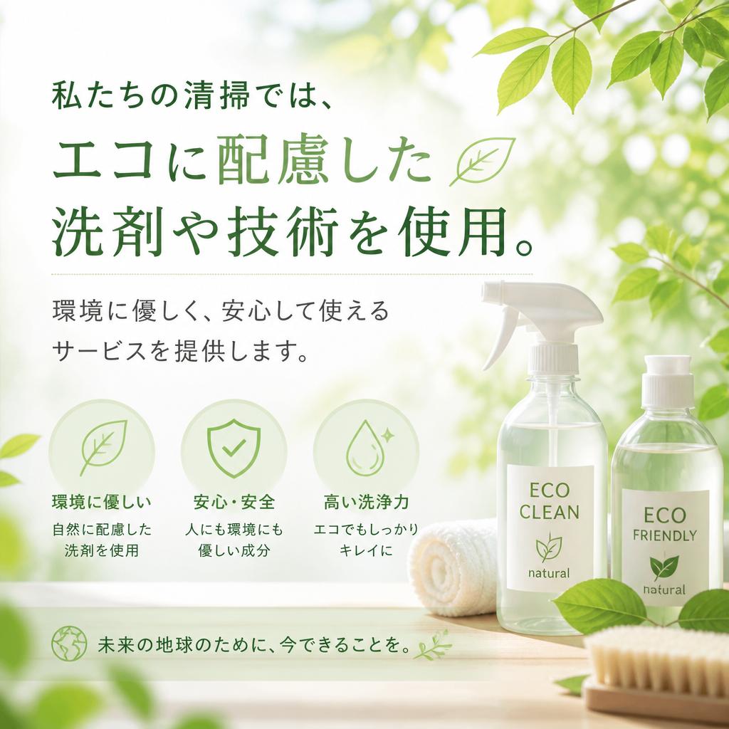 4. エコ清掃で環境にも配慮
