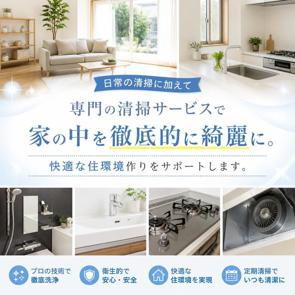 清掃サービスで生活空間をリフレッシュ
