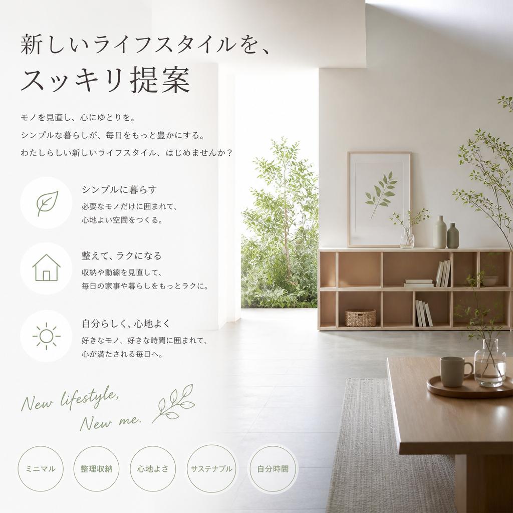 新しいライフスタイルを、スッキリ提案