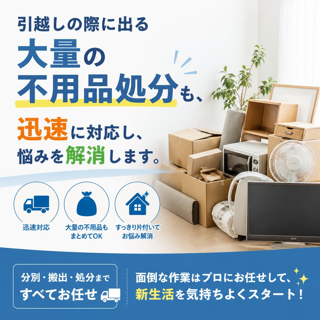 引越しに伴う不用品処分