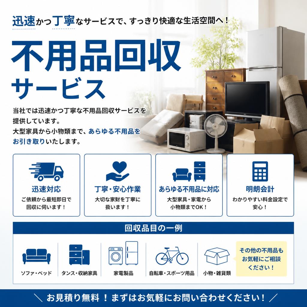 不用品回収サービスの紹介