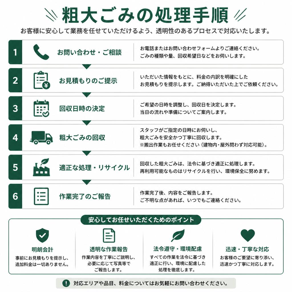 粗大ごみ処理のプロセス