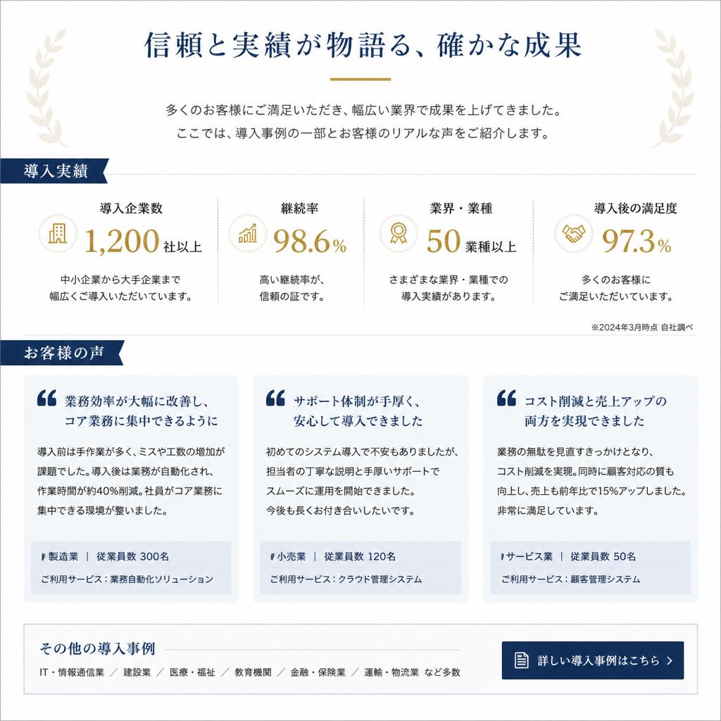 実績・お客様の声
