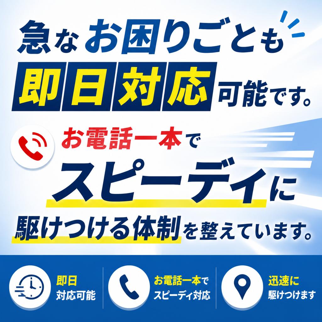 即日対応可能