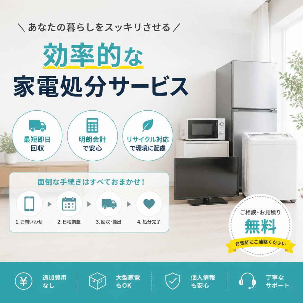 あなたの暮らしをスッキリさせる効率的な家電処分サービス