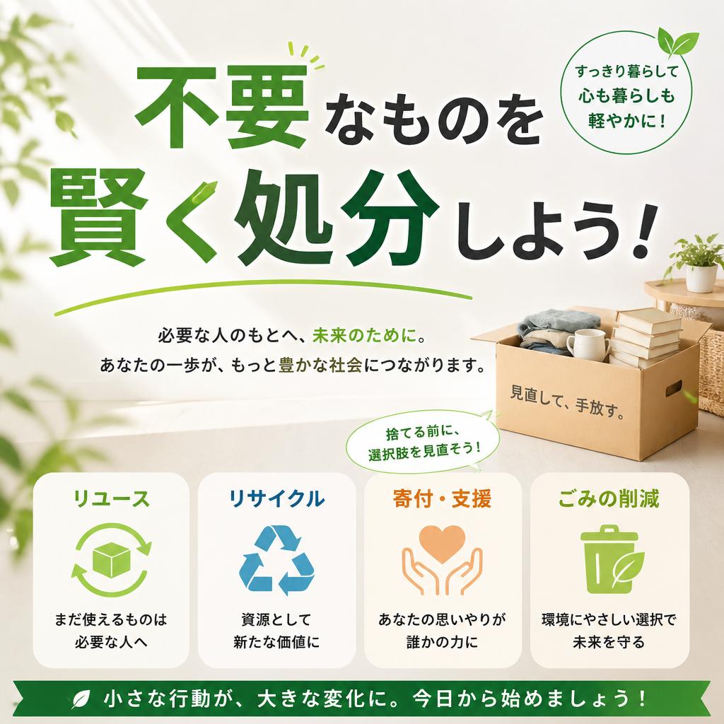 不要なものを賢く処分しよう！