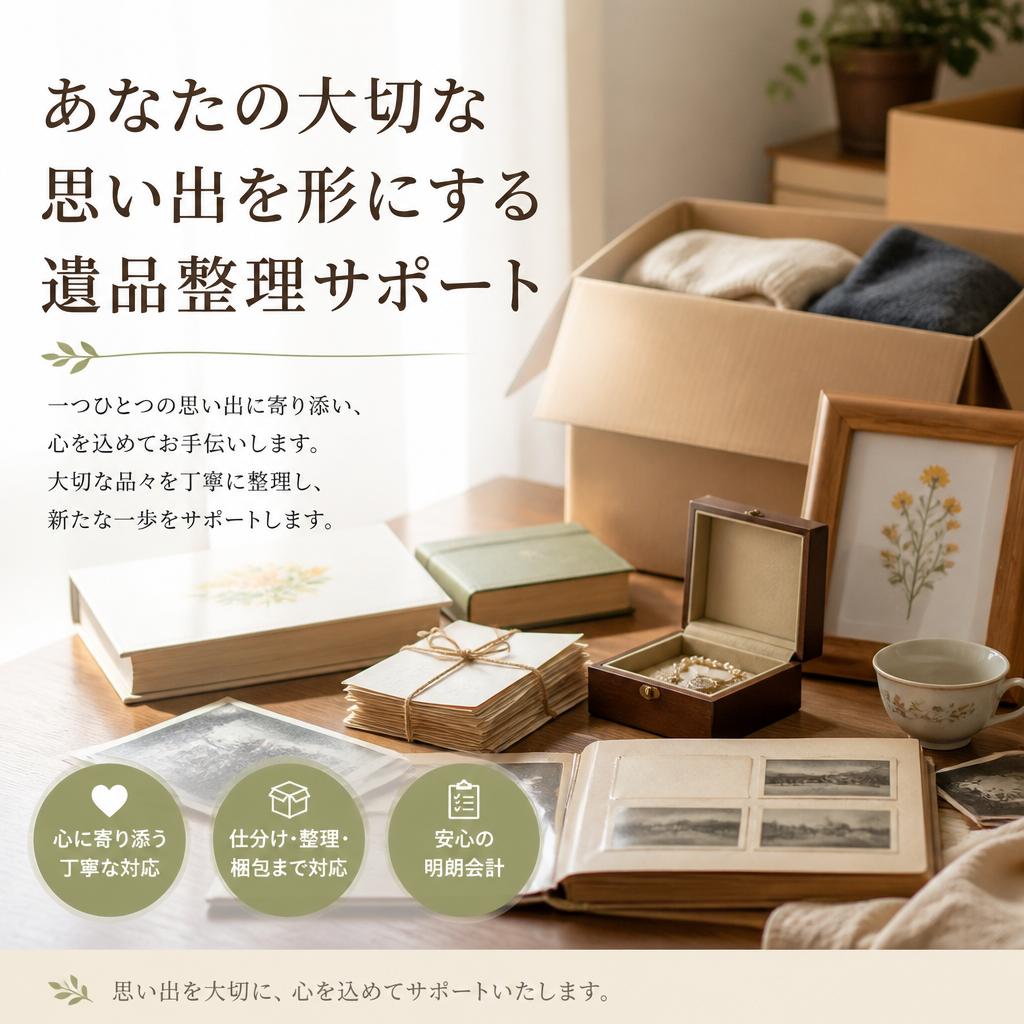 あなたの大切な思い出を形にする遺品整理サポート