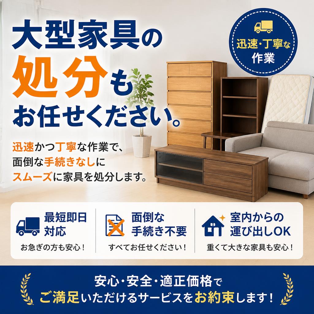 簡単・安心の家具処分