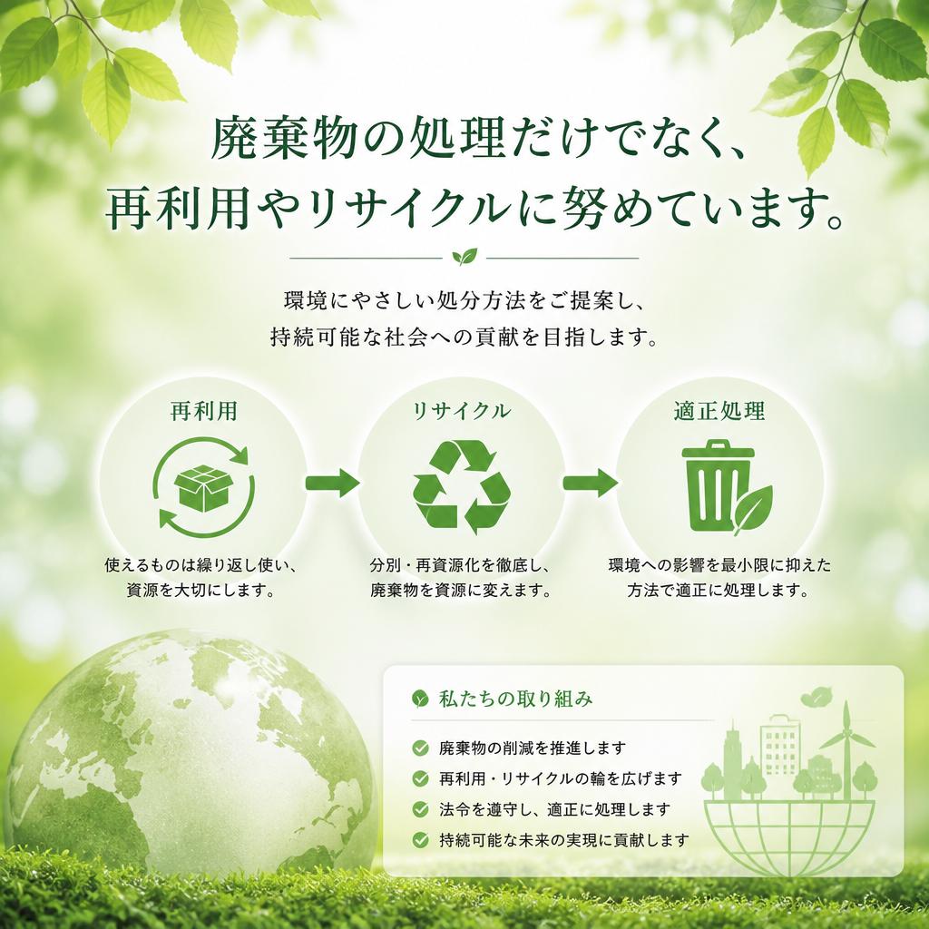環境への配慮、リサイクルの取り組み