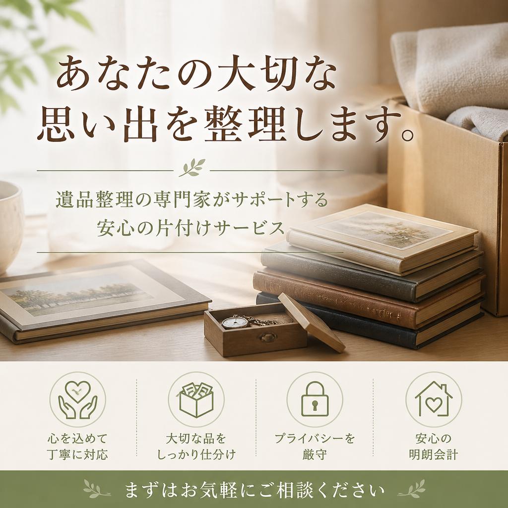 あなたの大切な思い出を整理します。遺品整理の専門家がサポートする安心の片付けサービス