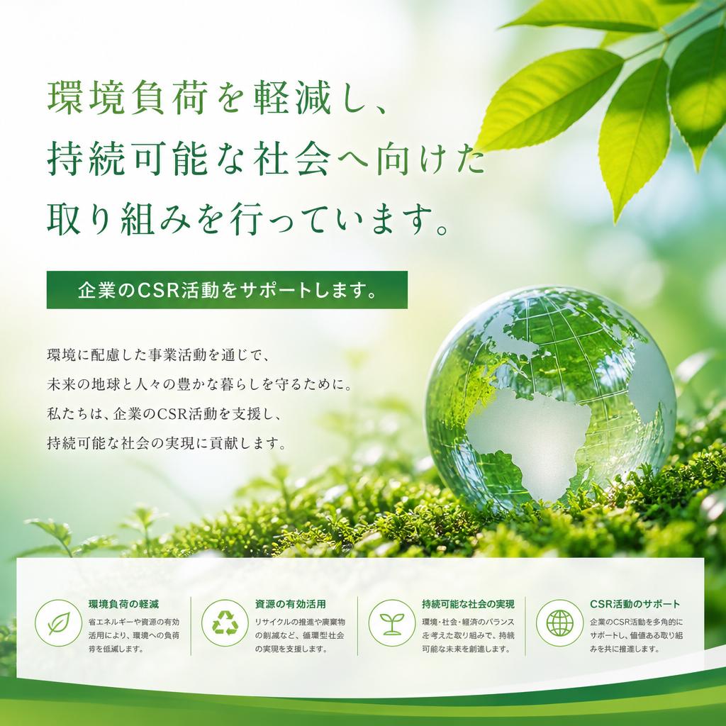 持続可能性を考えた処理方法