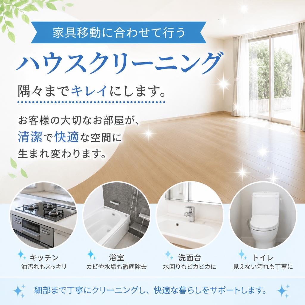 ハウスクリーニングでスッキリ空間を実現